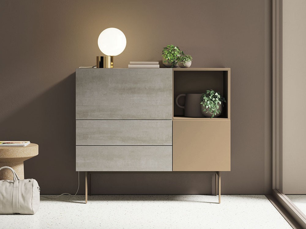 Aparador alto con frentes cerámica Blaze Grey Compact 17 Vive - 7