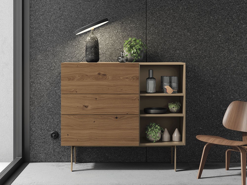 Aparador alto Roble Viejo y laca mate 18 Vive - 7 Aparador alto Roble Viejo y laca mate 18 Vive - 7