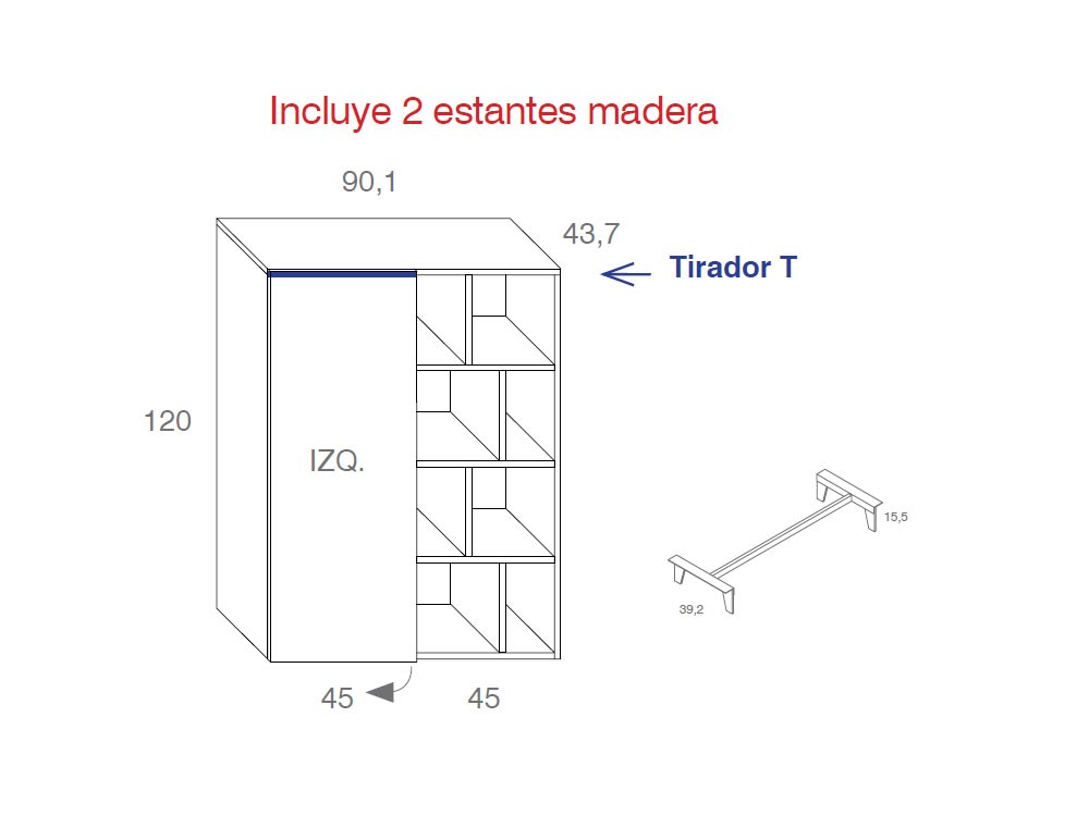 Aparador alto Compact 23 laca mate de Vive - 9