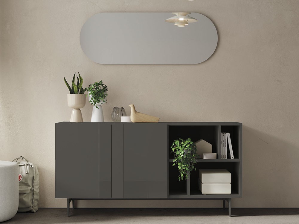 Mueble recibidor lacado con frentes de cristal Lines Compact 4 Vive - 10