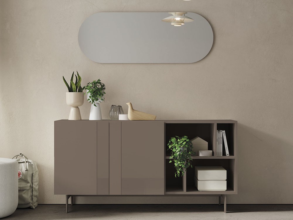 Mueble recibidor lacado con frentes de cristal Lines Compact 4 Vive - 2