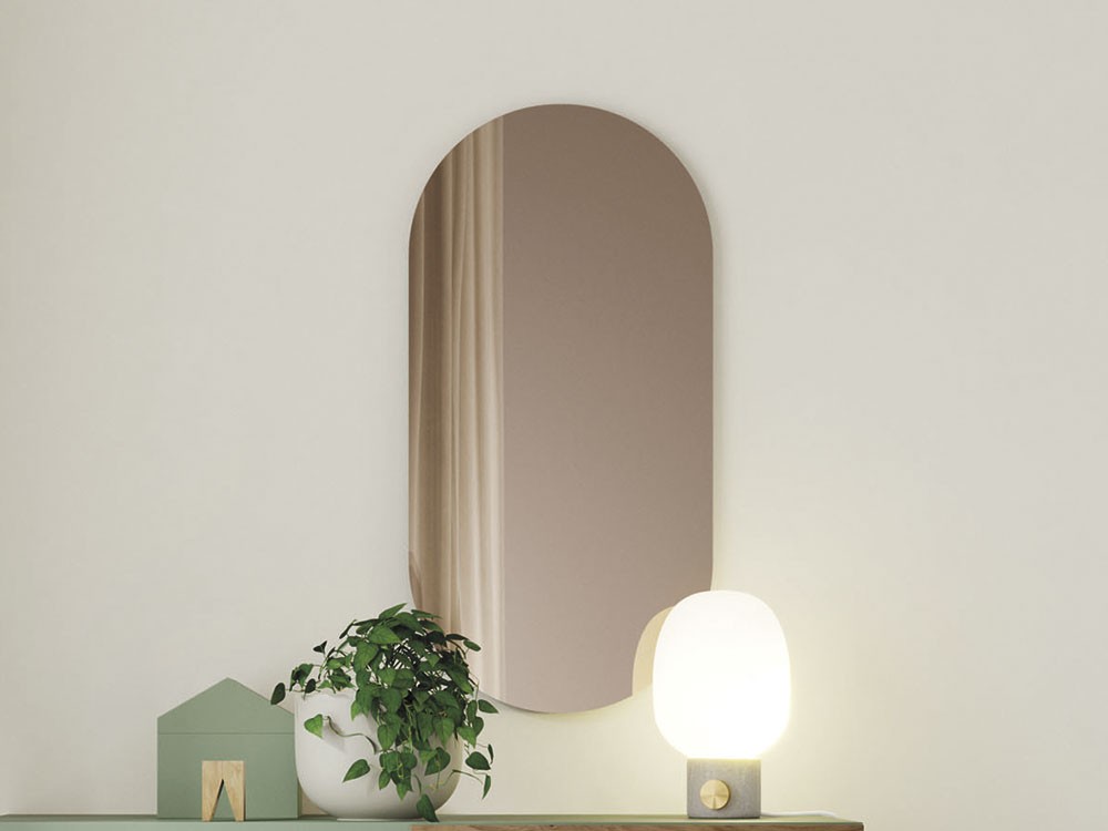 Mueble recibidor lacado con frente de chapa de Roble Tostado Compact 2 Vive - 11