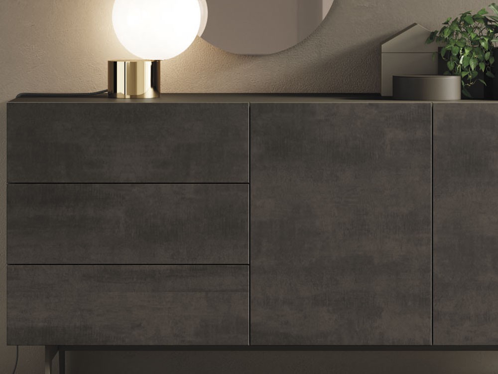 Mueble recibidor lacado con frentes cerámicos Blaze Dark Compact 5 Vive - 2