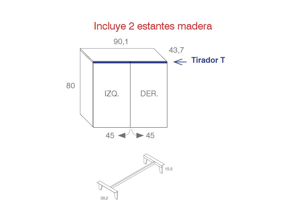 Mueble alto recibidor lacado Compact 6 Vive - 11