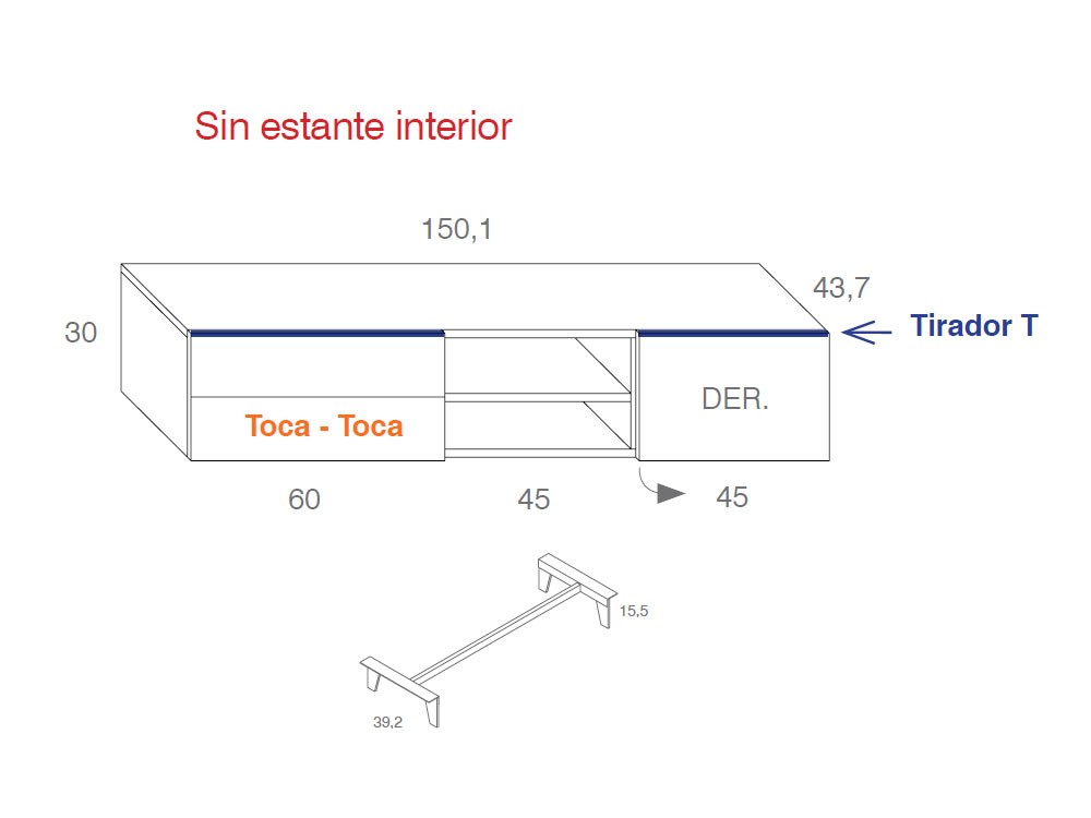Mueble Tv lacado Compact 1 Vive - 10