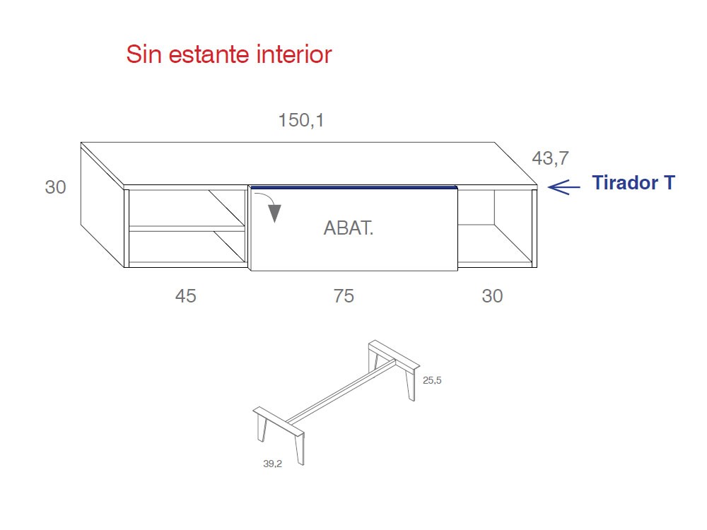 Mueble TV cerámica Nero Greco Compact 2 Vive - 3