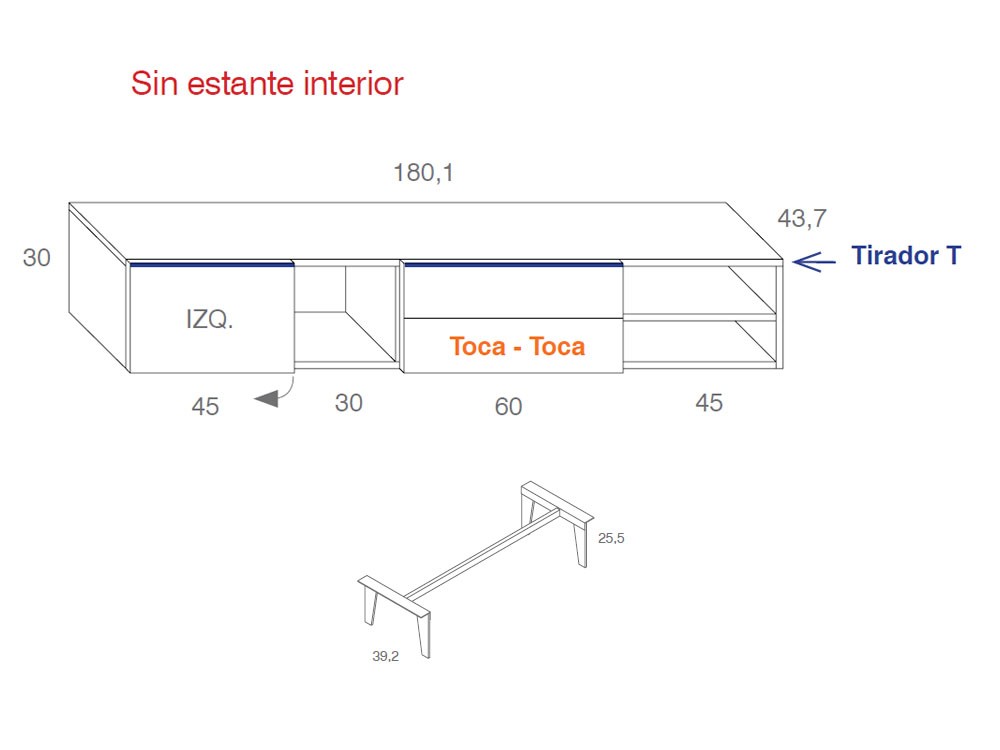 Mueble TV lacado Compact 3 Vive - 10