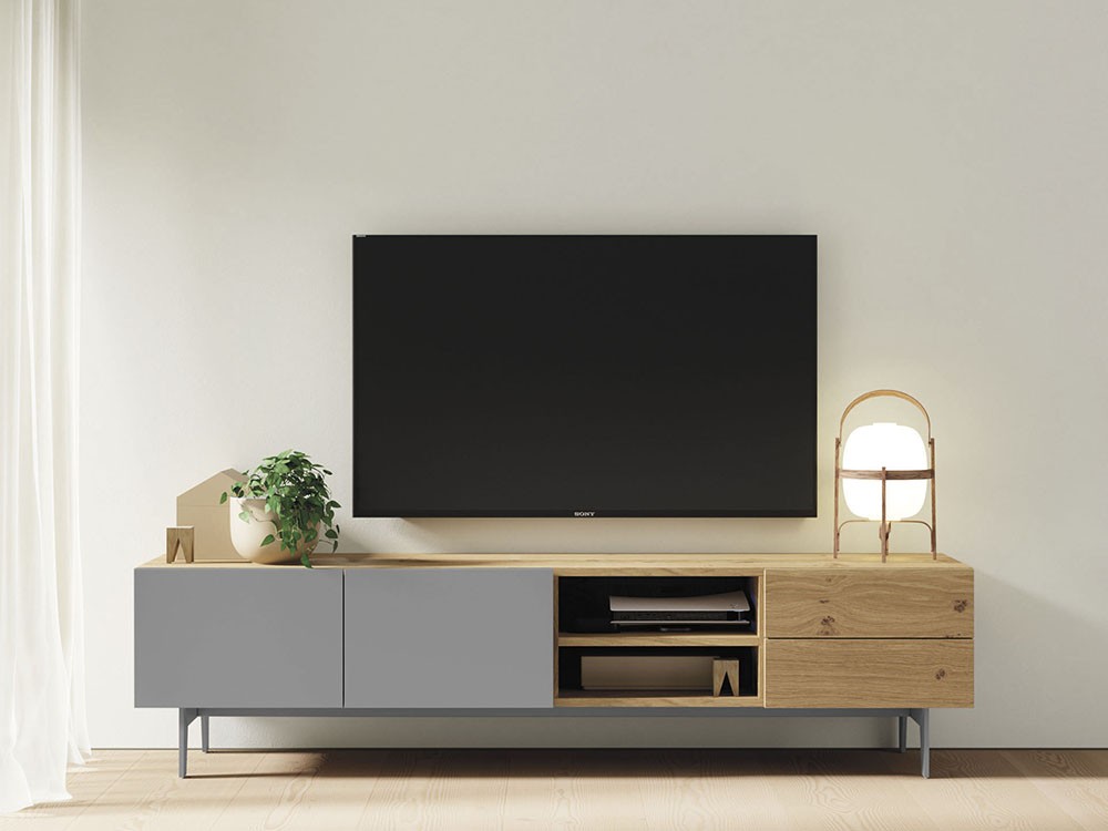 Mueble TV chapa Roble Nudoso Compact 4 Vive - 4