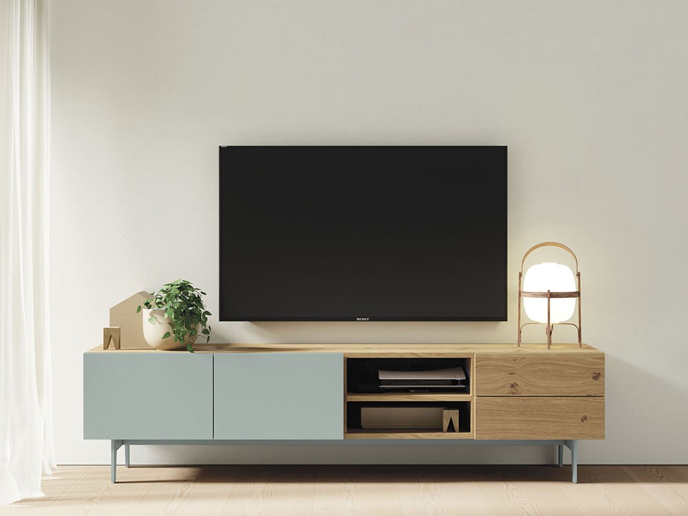 Mueble TV chapa Roble Nudoso Compact 4 Vive - 5