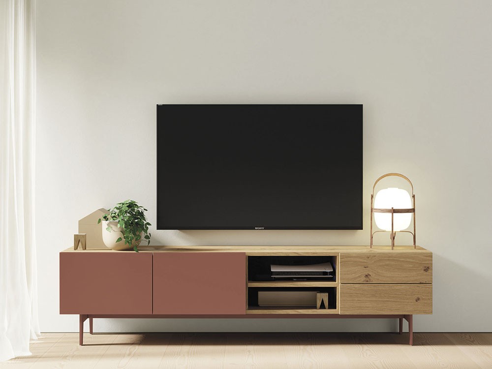 Mueble TV chapa Roble Nudoso Compact 4 Vive - 9