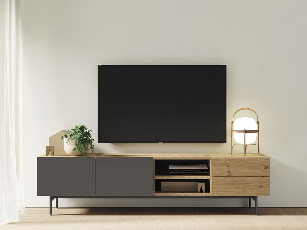 Mueble TV chapa Roble Nudoso Compact 4 Vive - 2