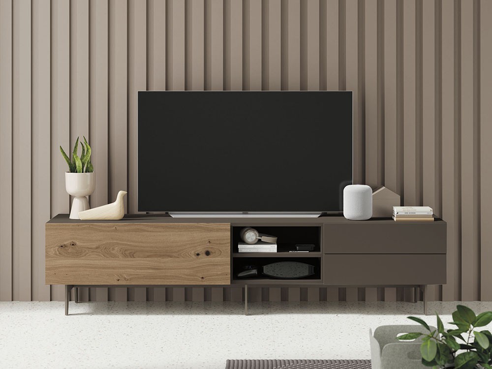 Mueble TV chapa Roble Tostado Compact 7 Vive - 7