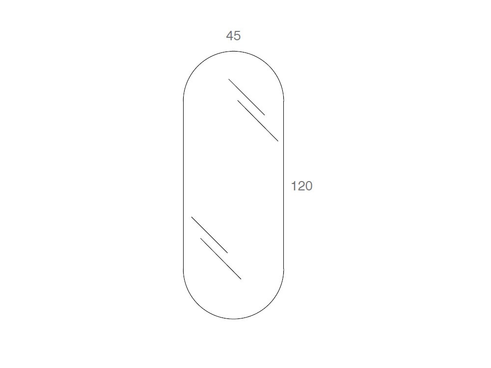 Espejo 120cm ovalado vertical Compact de Vive - 3