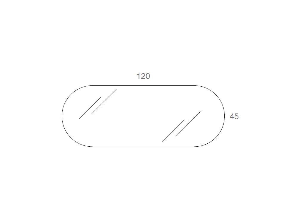 Espejo ovalado horizontal 120cm Compact Vive - 3