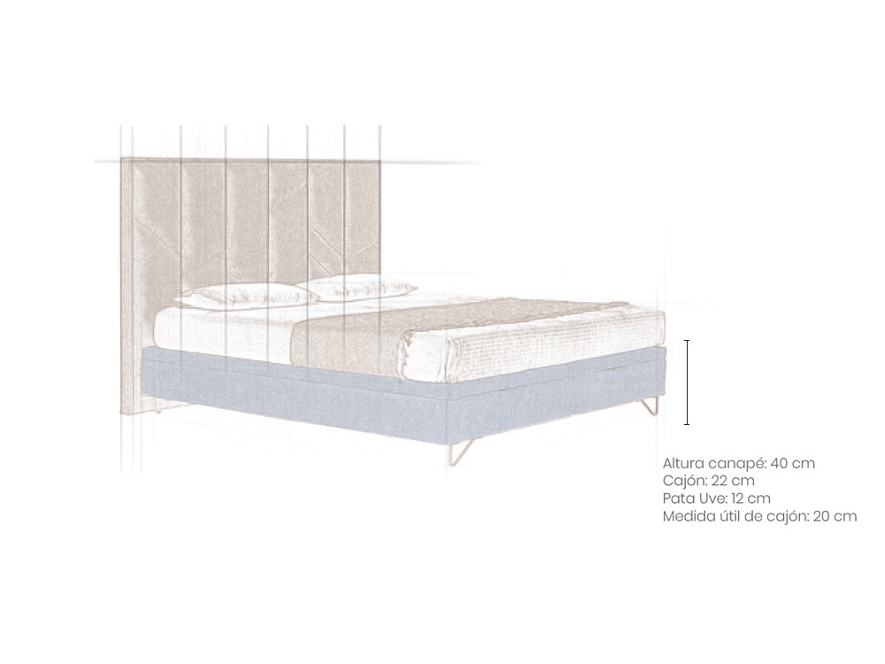 Cabecero tapizado Bouclé Zole de Acana Piel - 8