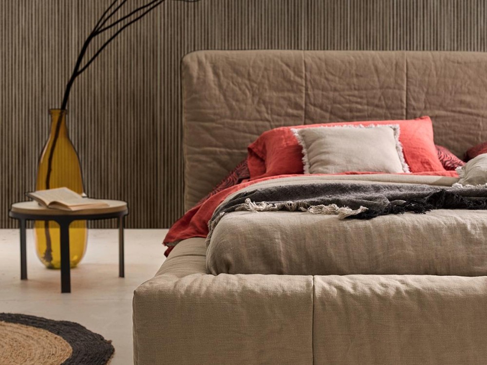 Cama tapizada en lino Morlaix de Acana Piel - 3