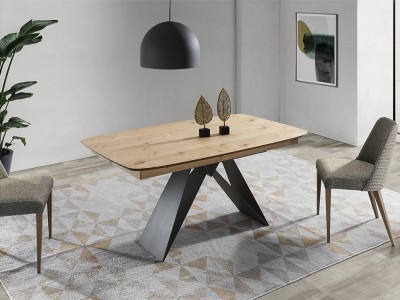 Mesa extensible Yakka en chapa natural de Indesan - 1