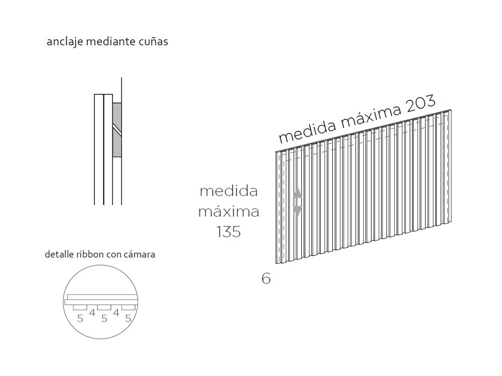 Panel alistonado para salón Ribbon Tegar Mobel