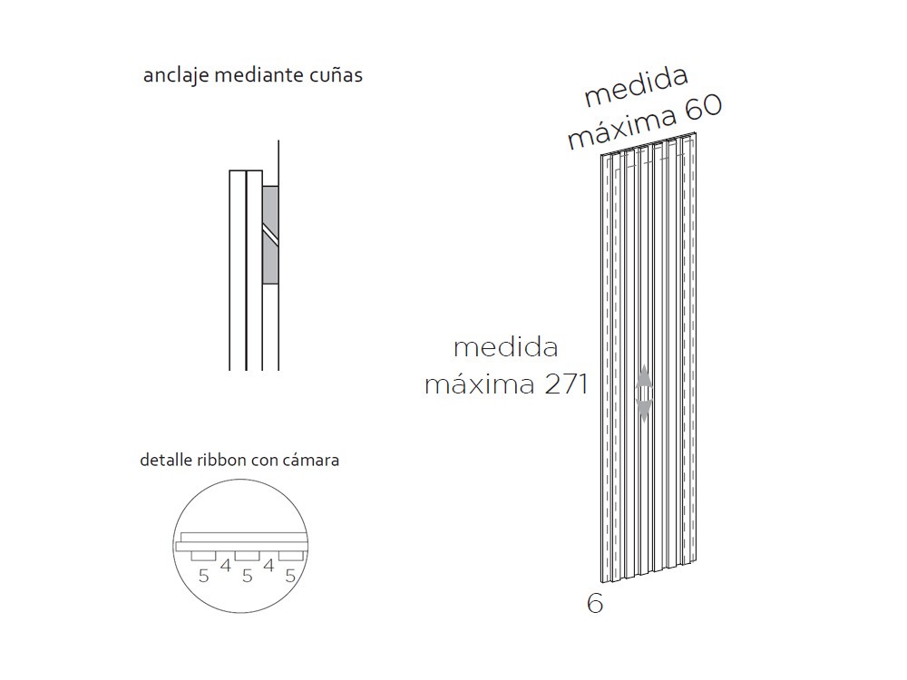 Panel alistonado para recibidor Ribbon
