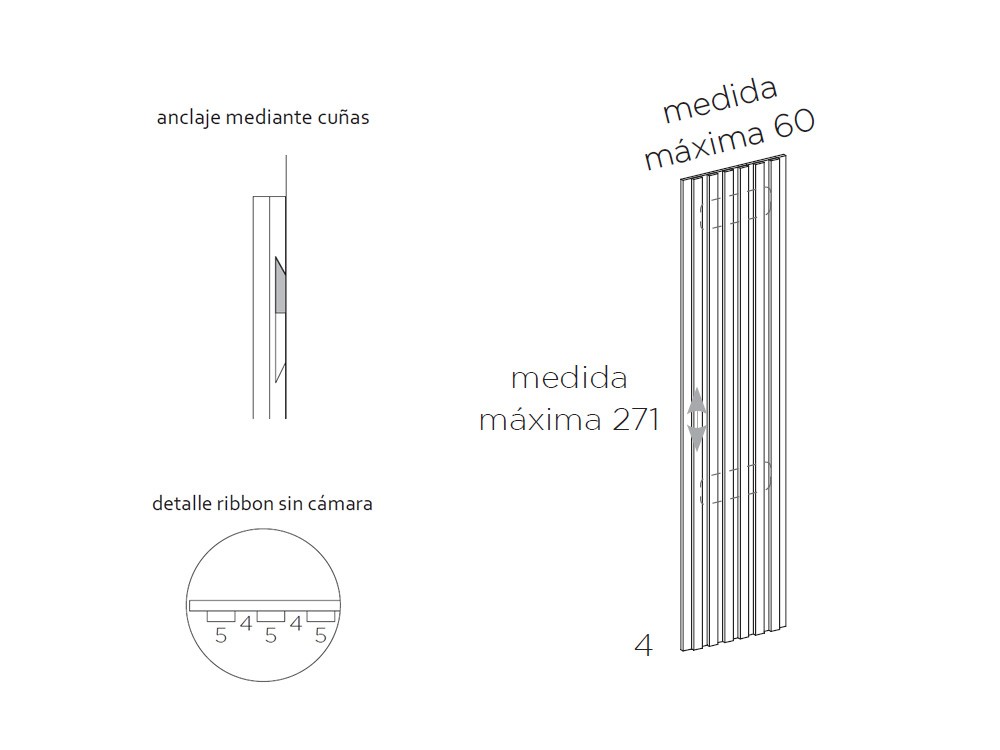 Panel alistonado para recibidor Ribbon