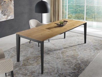 Mesa extensible Geo madera lacada de Indesan - 1