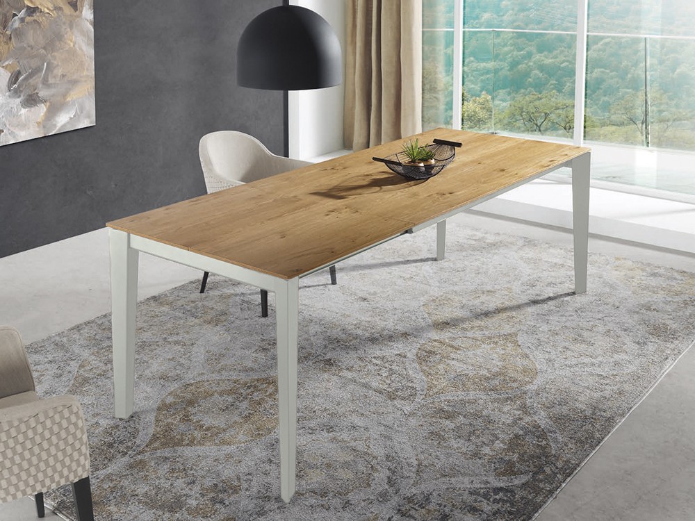 Mesa extensible Geo madera lacada de Indesan - 2