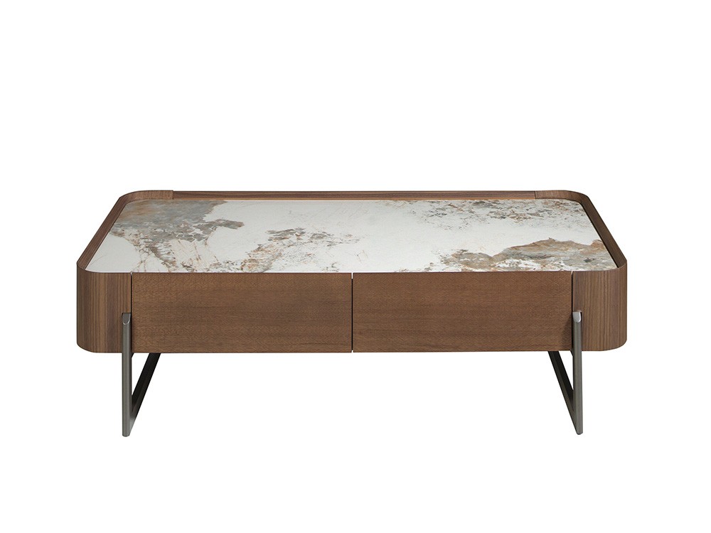 Mesa de centro 2131 en chapa nogal y porcelánico Ángel Cerdá - 4