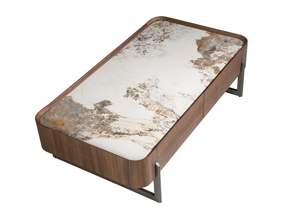 Mesa de centro 2131 en chapa nogal y porcelánico Ángel Cerdá - 5