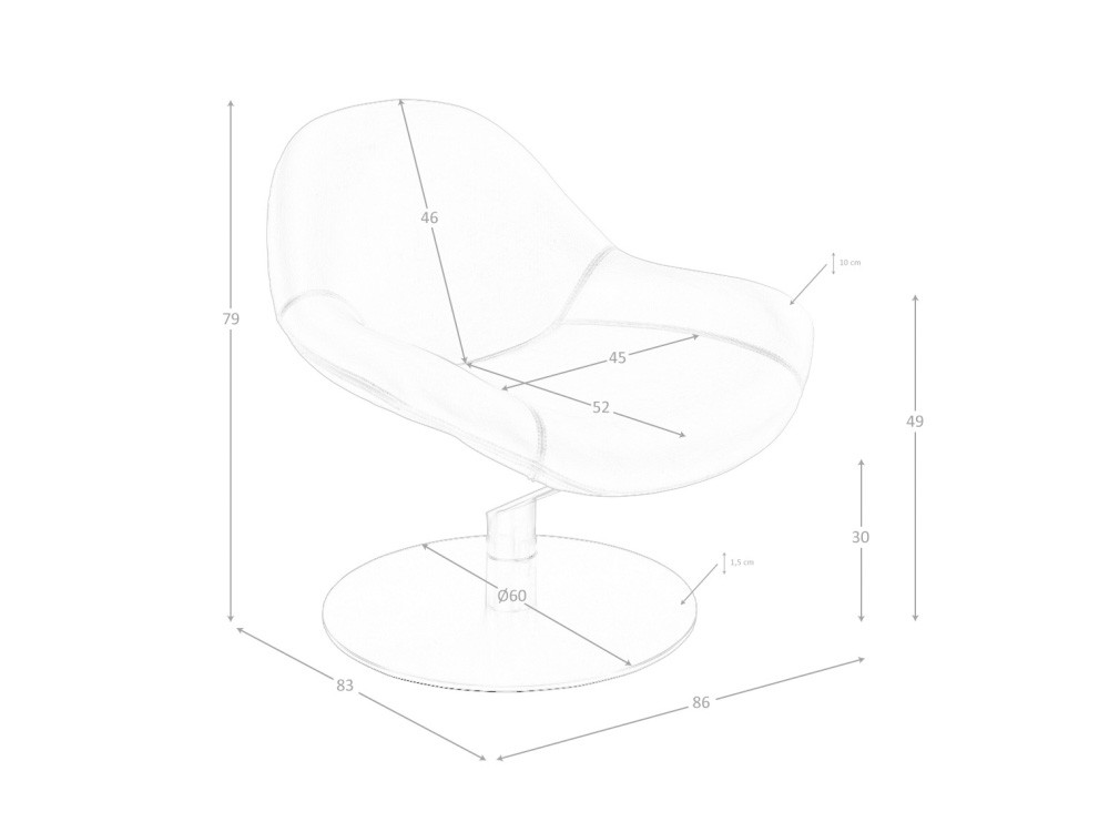 Sillón giratorio 5116 tapizado en polipiel Ángel Cerdá - 7 Sillón giratorio 5116 tapizado en polipiel Ángel Cerdá - 7
