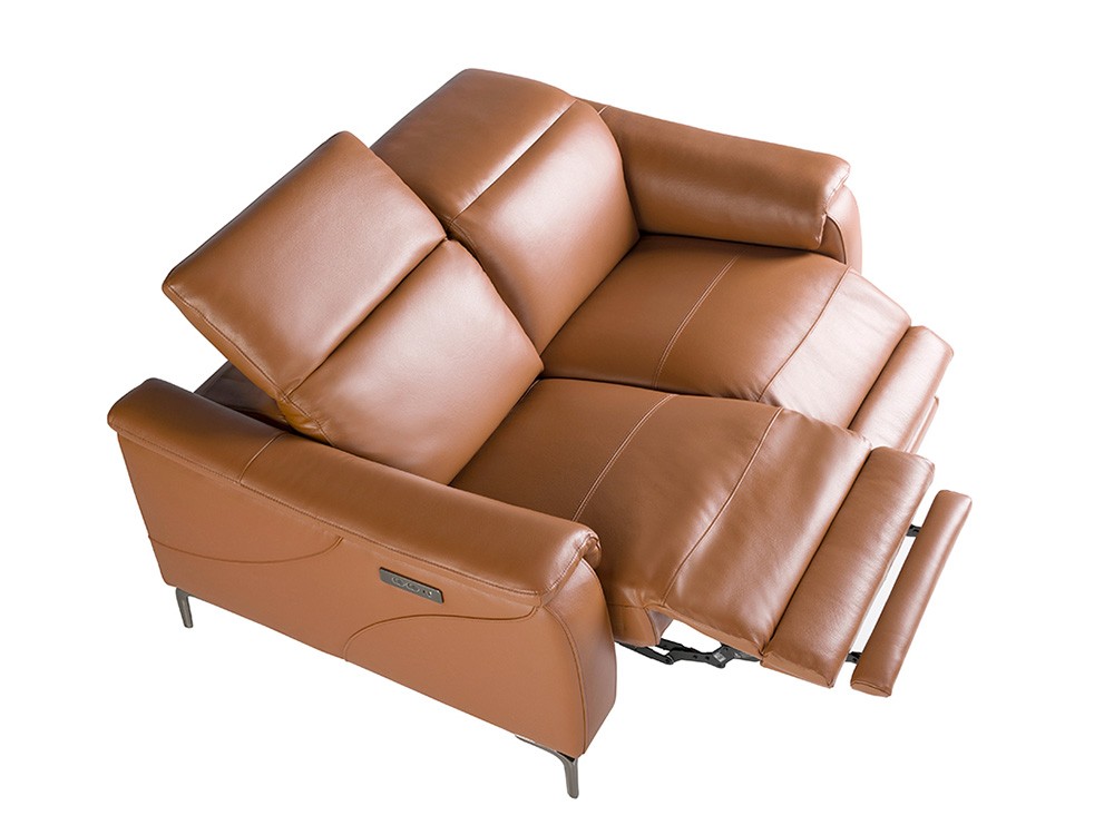 Sofá relax de dos o tres plazas 6180 | 6181 tapizado en piel marrón Ángel Cerdá - 5