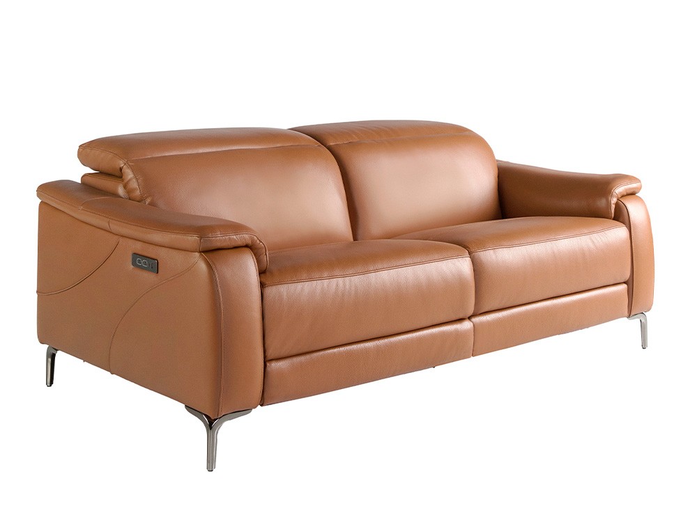 Sofá relax de dos o tres plazas 6180 | 6181 tapizado en piel marrón Ángel Cerdá - 9