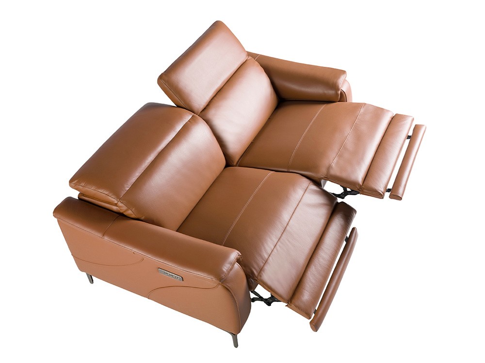 Sofá relax de dos o tres plazas 6180 | 6181 tapizado en piel marrón Ángel Cerdá - 12