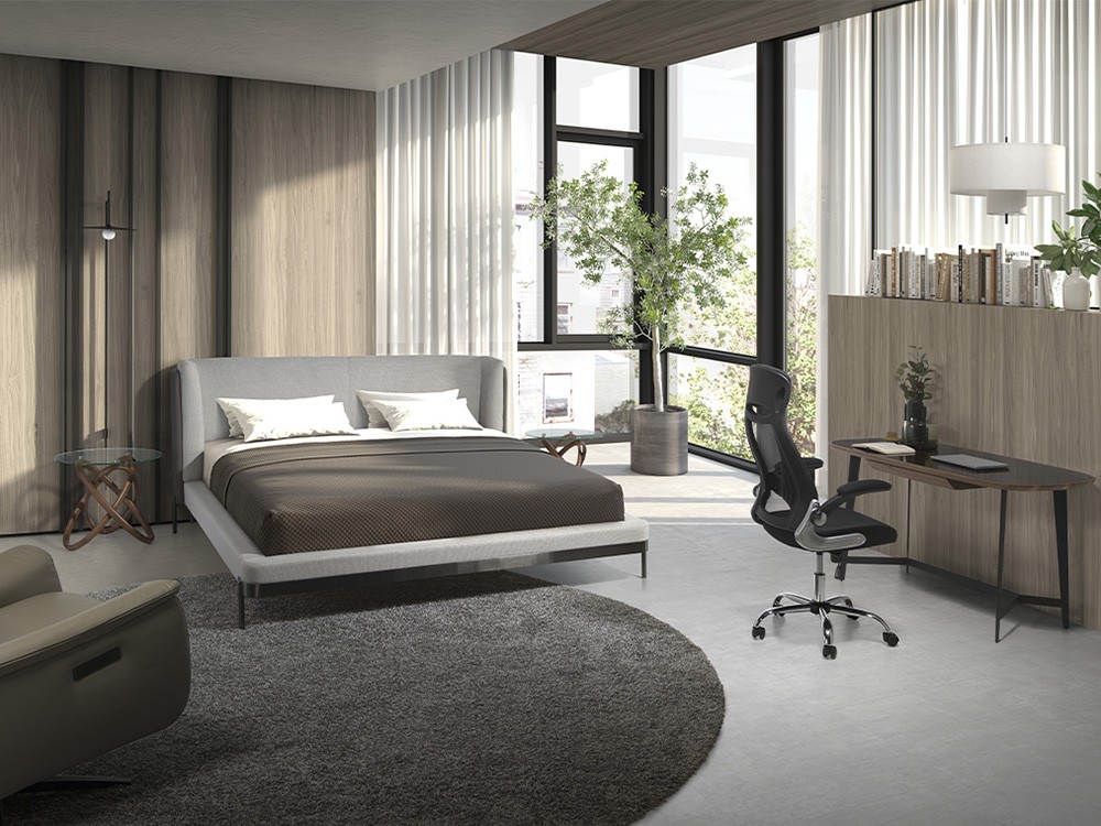 Mesa auxiliar 2126 patas de madera y sobre redondo de cristal Ángel Cerdá - 8