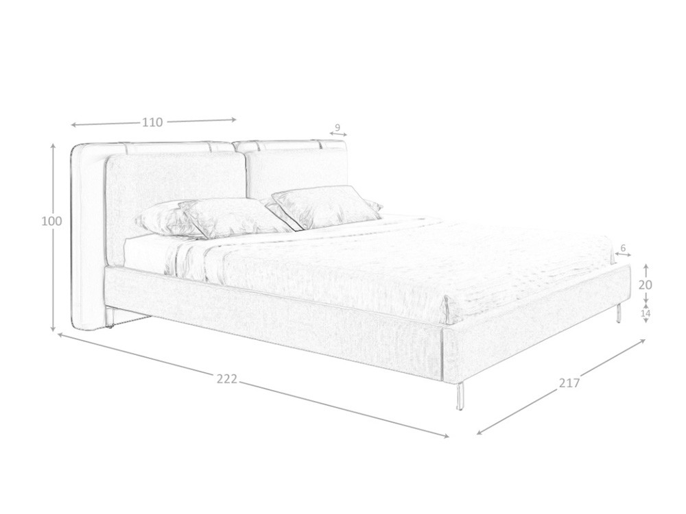 Cama tapizada en polipiel y tejido 7154 Ángel Cerdá - 8
