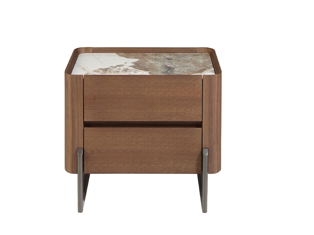 Mesita de noche en chapa natural nogal 7152 Ángel Cerdá - 6