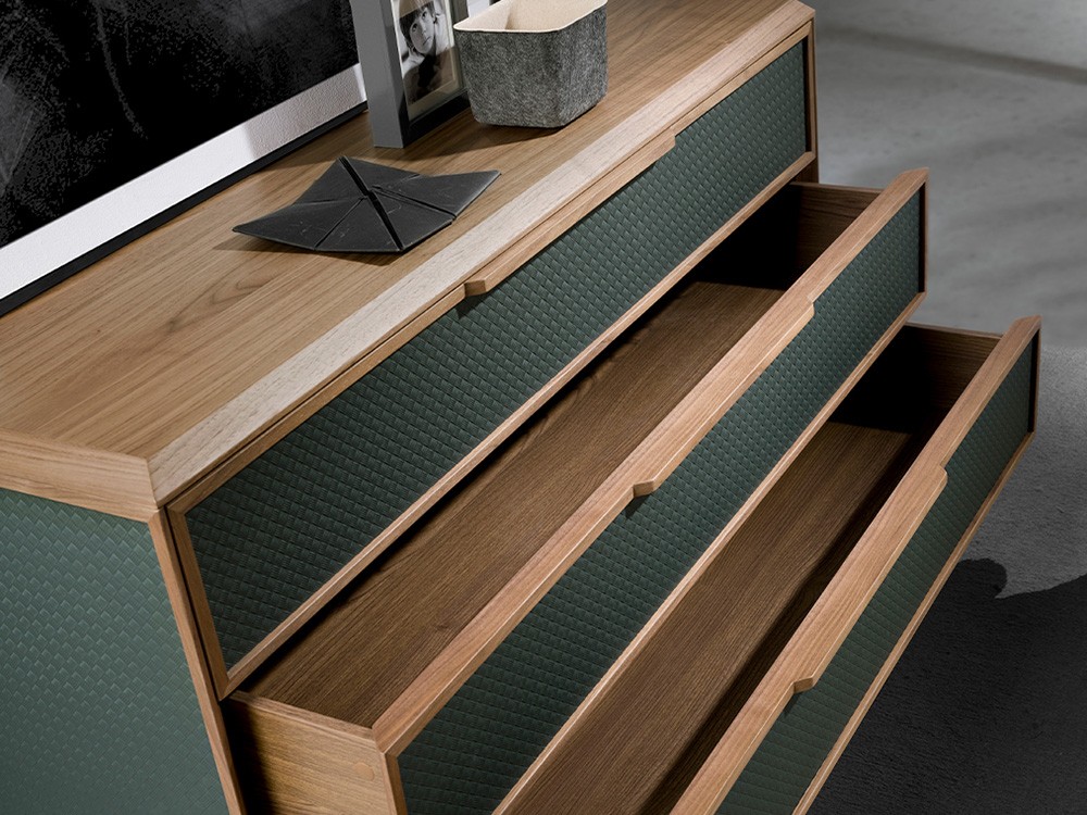 Cómoda en chapa nogal y pvc verde 7150 Ángel Cerdá - 3