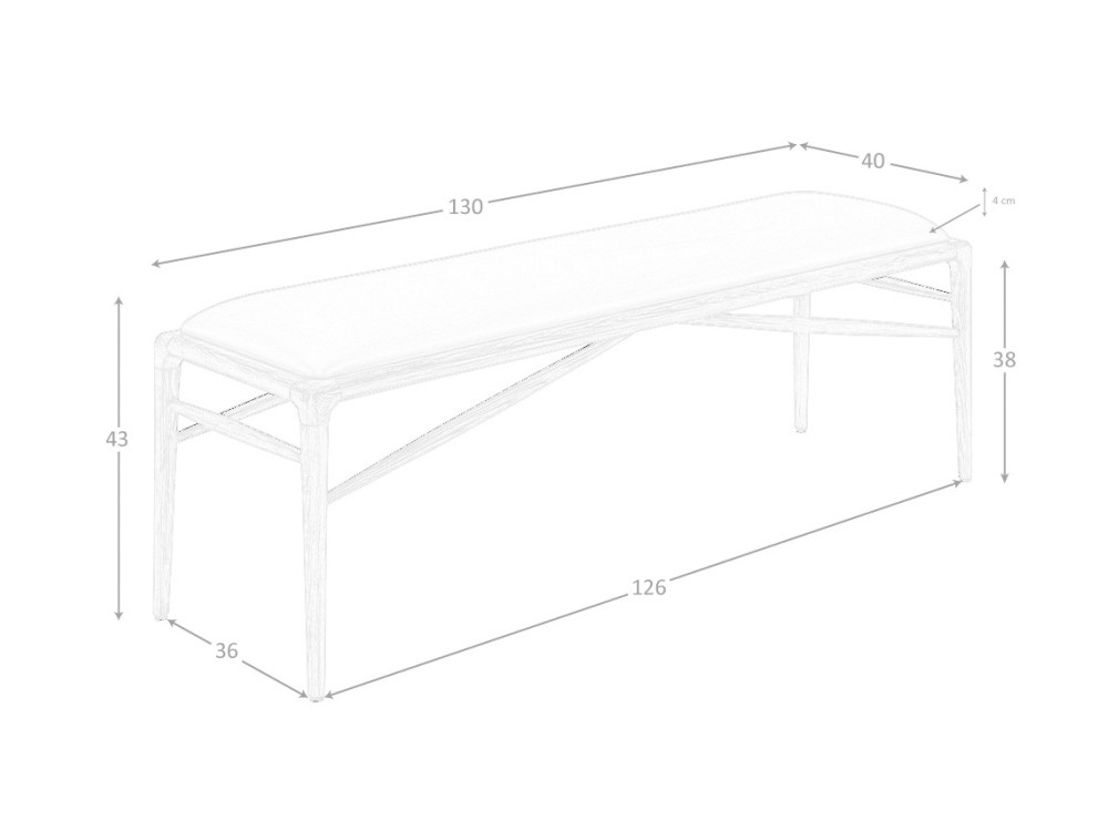 Banqueta tapizada en polipiel 5112 Ángel Cerdá - 6