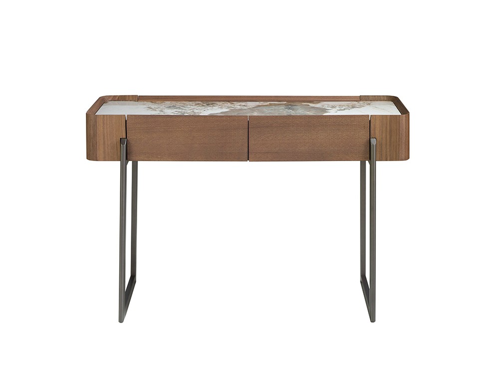 Consola chapa nogal con sobre porcelánico 3254 Ángel Cerdá - 5