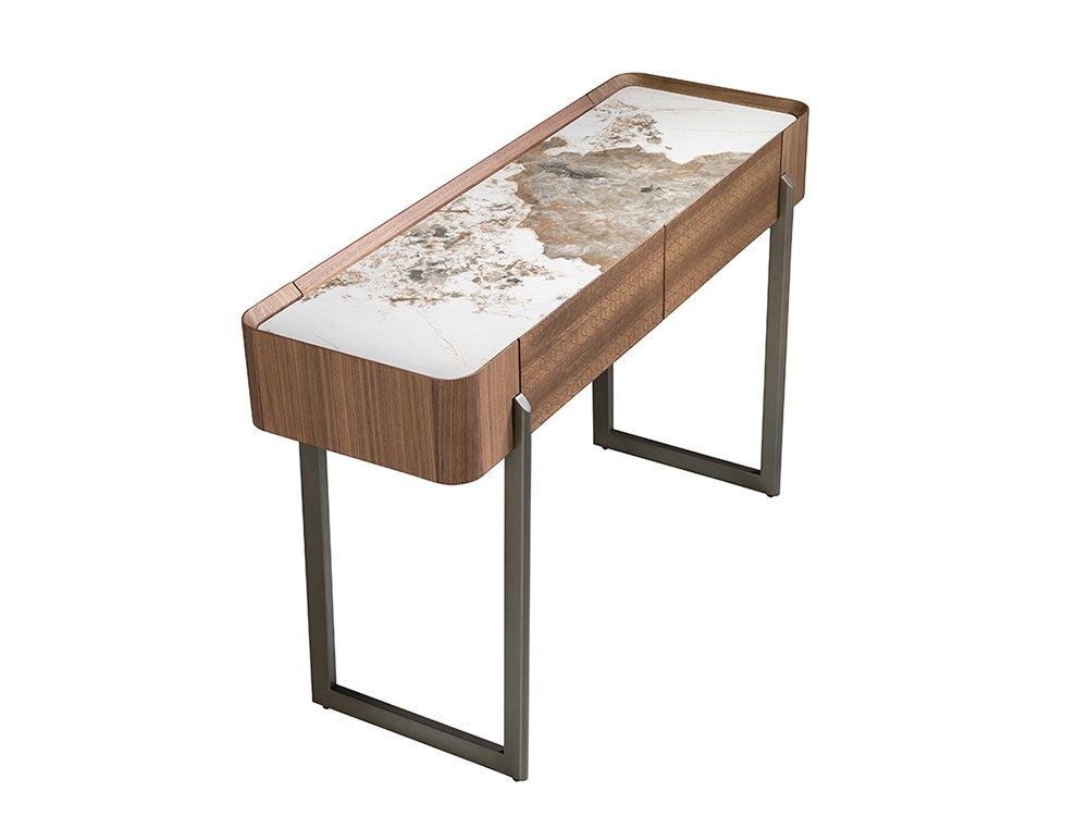 Consola chapa nogal con sobre porcelánico 3254 Ángel Cerdá - 6