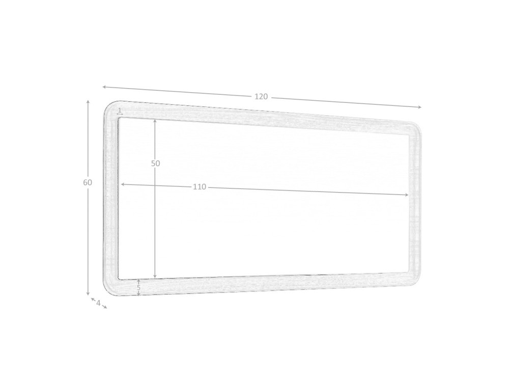 Espejo rectangular chapa nogal 3248 Ángel Cerdá - 8
