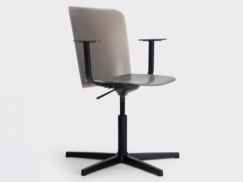 Silla giratoria Supra con brazos de polipropileno de ondarreta - 5