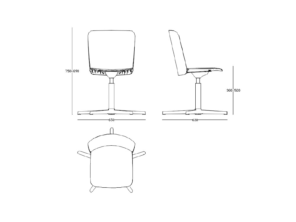 Silla giratoria Supra polipropileno de ondarreta - 26