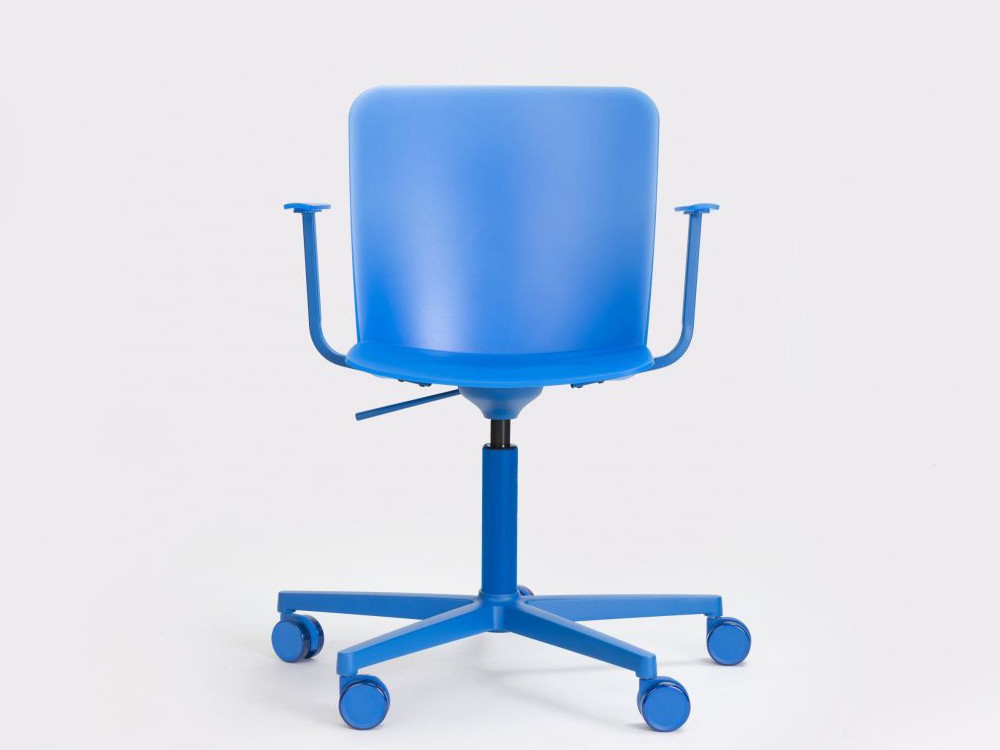 Silla oficina giratoria y elevable con ruedas y brazos Supra polipropileno  de ondarreta - 7