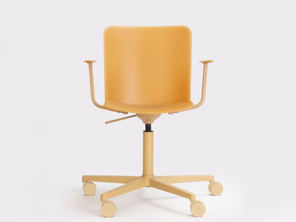 Silla oficina giratoria y elevable con ruedas y brazos Supra polipropileno  de ondarreta - 8