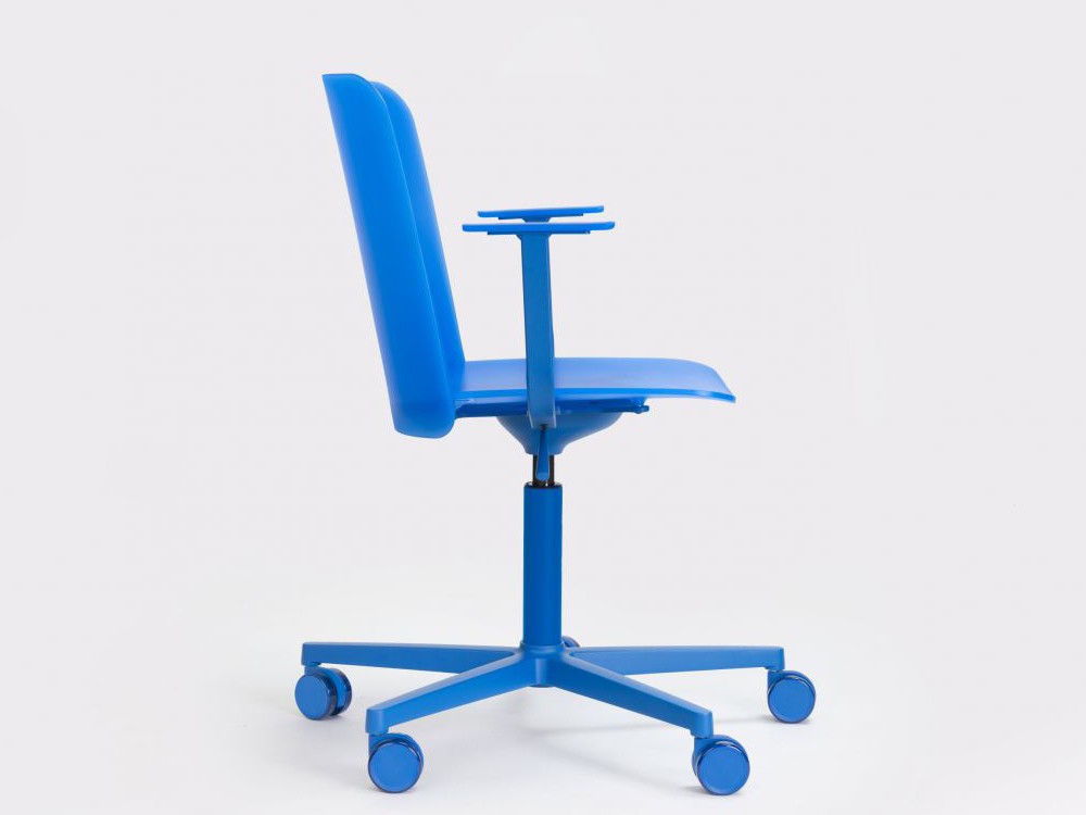 Silla oficina giratoria y elevable con ruedas y brazos Supra polipropileno  de ondarreta - 12