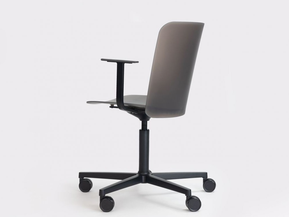 Silla oficina giratoria y elevable con ruedas y brazos Supra polipropileno  de ondarreta - 14