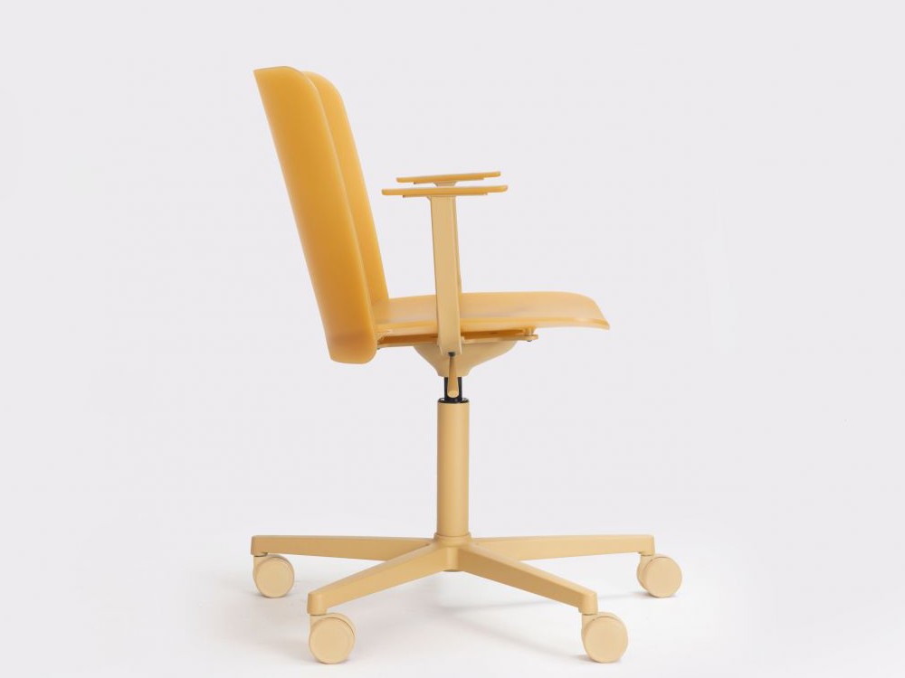 Silla oficina giratoria y elevable con ruedas y brazos Supra polipropileno  de ondarreta - 20