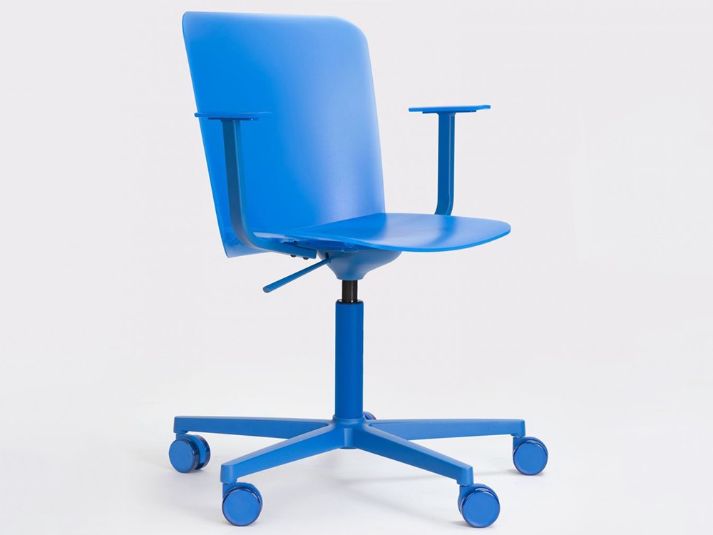 Silla oficina giratoria y elevable con ruedas y brazos Supra polipropileno  de ondarreta - 4