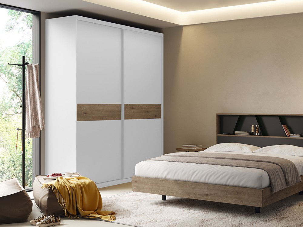 Armario con dos puertas correderas Kalm 02 de Mobenia - 2