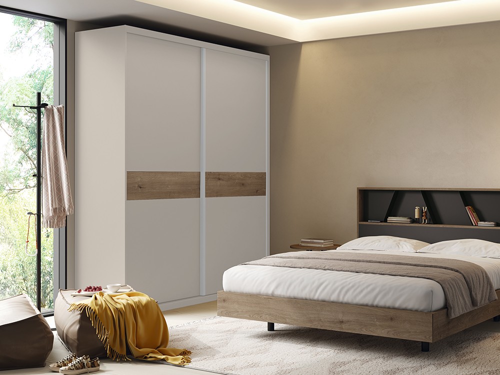 Armario con dos puertas correderas Kalm 02 de Mobenia - 3